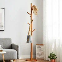 wood standing coat rack entrance hall small bag boutique storage hanger floor portable rack para ropa household decoration