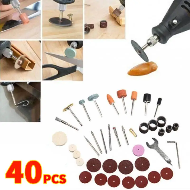 

Набор аксессуаров для дрели, комплект из 40 миниатюрных вращающихся насадок для полировки дерева, пластика, металла