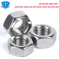anglo american standard nuts 18 532 316 12 14 516 716 38 58 34 4 6 8 10 12 304 stainless steel hex hexagon nuts