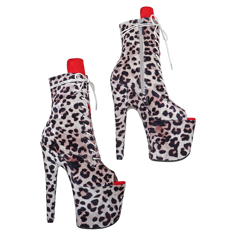 Leecabe 20CM/8Inch Women's Platform disco party High Heels Shoes Pole Dance boot