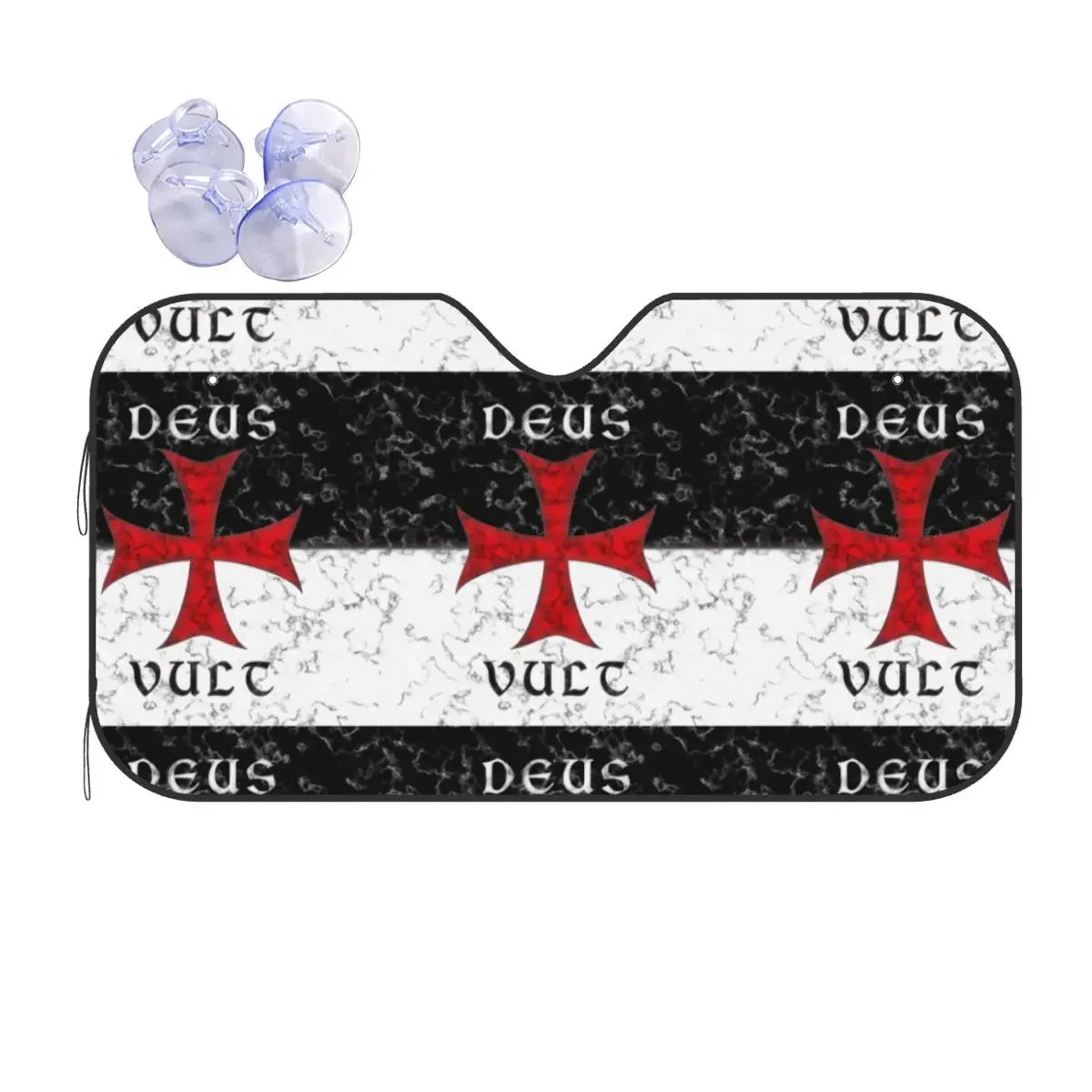 Deus Vult Crusader Cross креативный солнцезащитный козырек на лобовое стекло 70x130 см