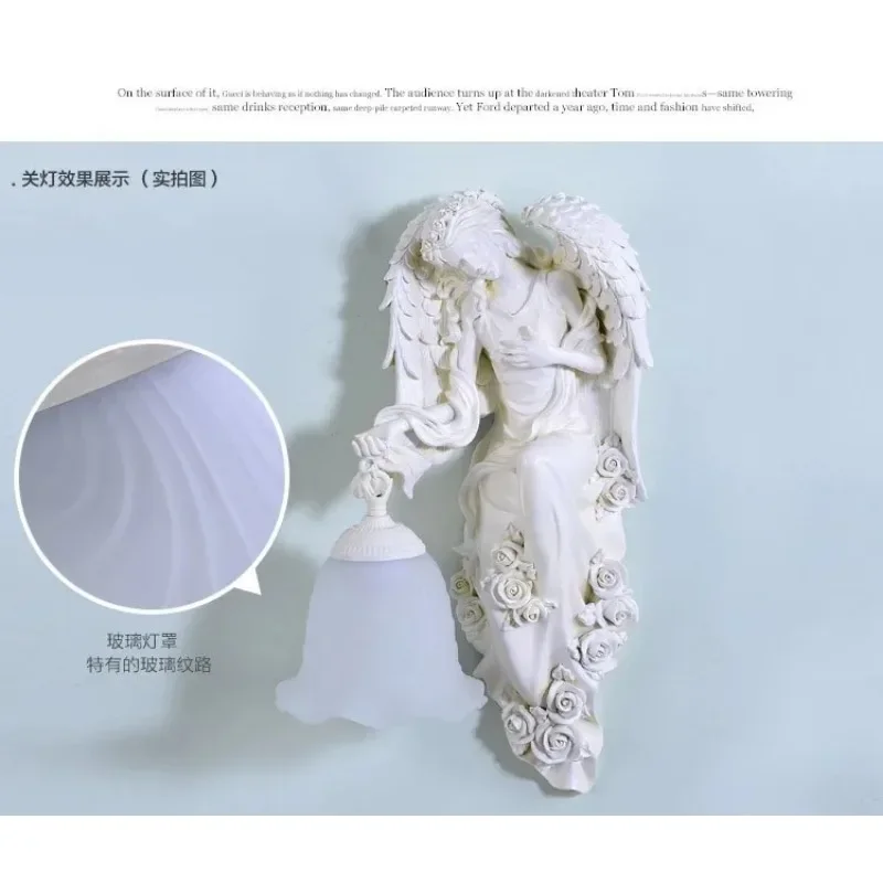 Украшение спальни настенный светильник с ангелом для лестницы винтажный бра со