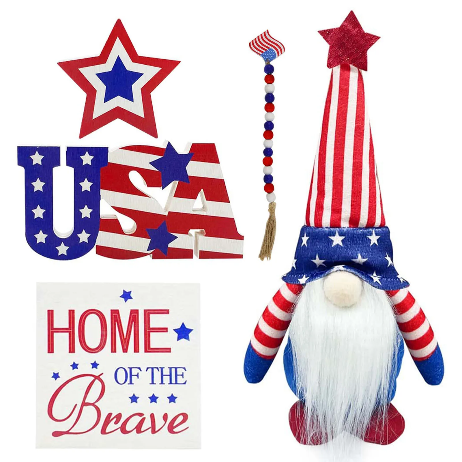 

Патриотический многоярусный поднос декорации День независимости для столов и столов 4 июля декор для кухни многоярусный поднос