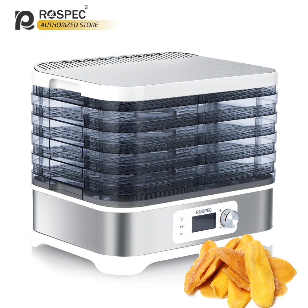 

ROSPEC Household Food Dehydrator Stainless Steel Drying Machine Electric Dryer Fruit Dryer Drying Fruit Meat Fruit Dehydrators