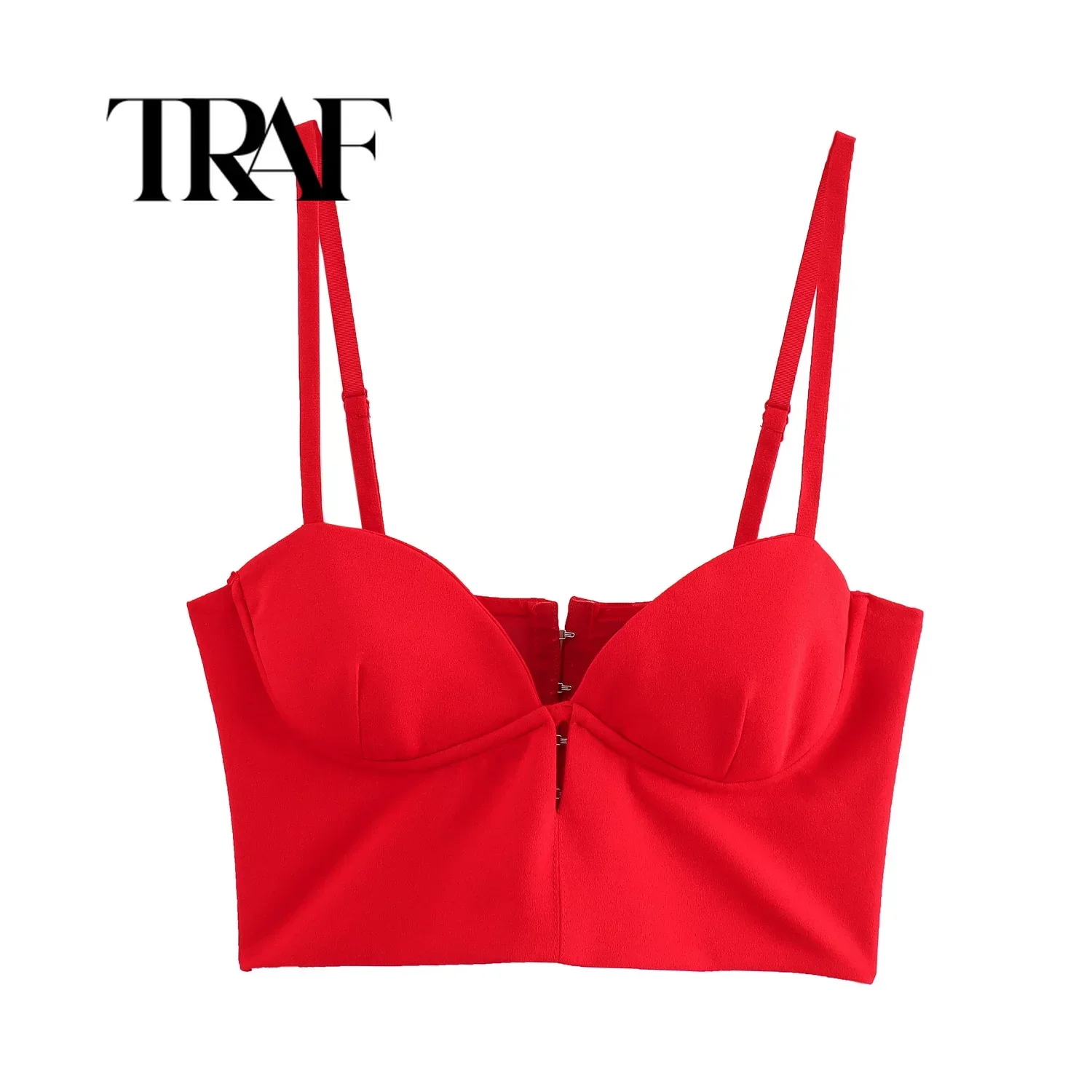 Сексуальные женские майки TRAF с открытой спиной летние пляжные шикарные