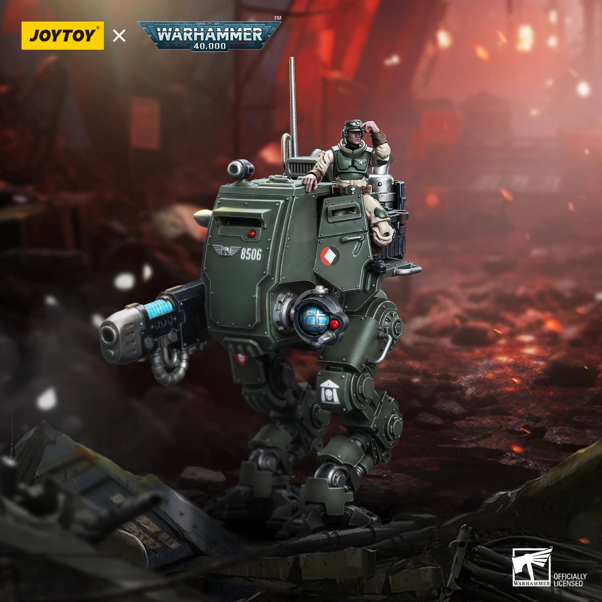 InStock JOYTOY Warhammer 40K Astra Militara Cadian Armored Sentinel 1/18 Фигурки Игровые модели Mecha Toys Коллекция