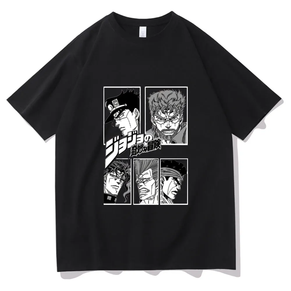 

Japan Anime Jojo Bizarre Adventure T-shirts Tops Men Women Harajuku Manga Tees Streetwear Unisex Oversized Short Sleeve T-shirt