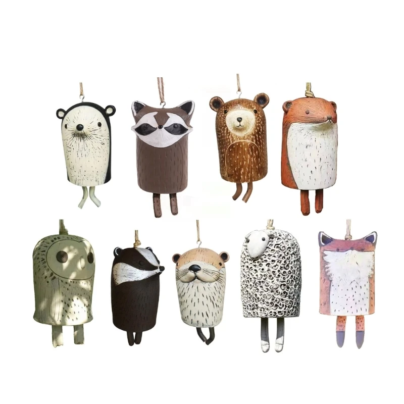 

Unique Resin Hanging Animal Chimes Decor Gift RusticAnimal Wind Chimes Windbell