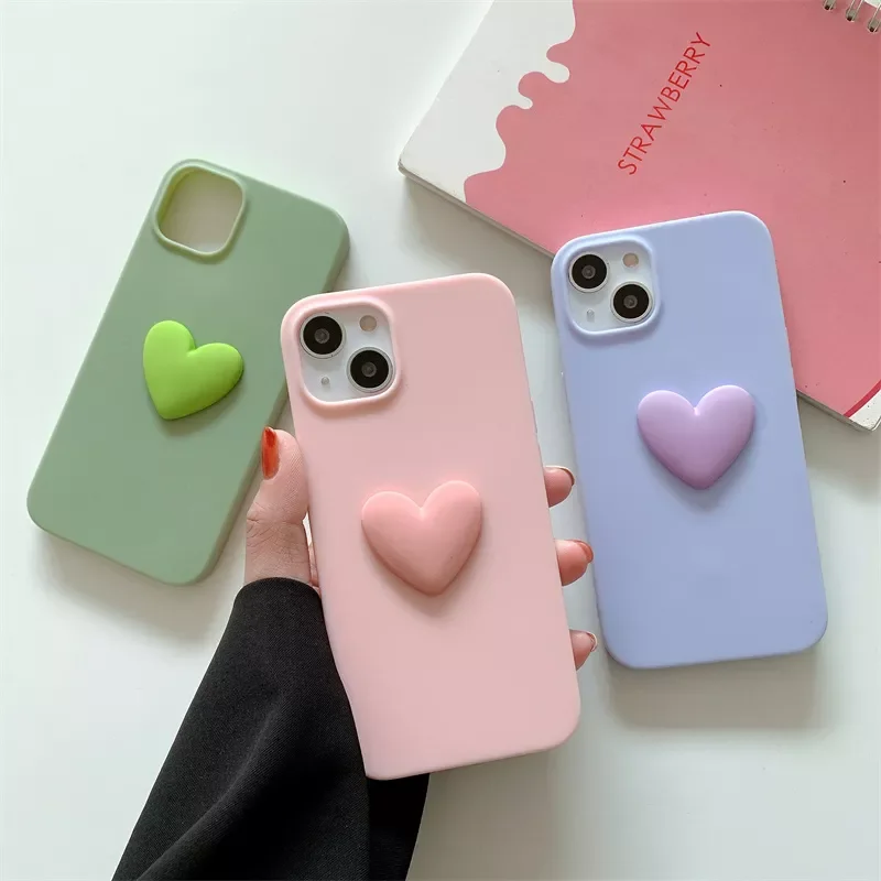 

Pure Color Frosted Love Silicone Phone Cases For OPPO R17 Pro R15 R11s R9 R9s R11 Plus R15X K1 K7 5G Soft edge Case Cover shell