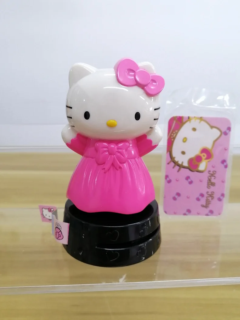 Торговая фигурка Hello Kitty Mcdonaldss, наклейка с открыткой, воблер, трясающая кукла, Interavtive Girls, подарки на день рождения, украшения для стола