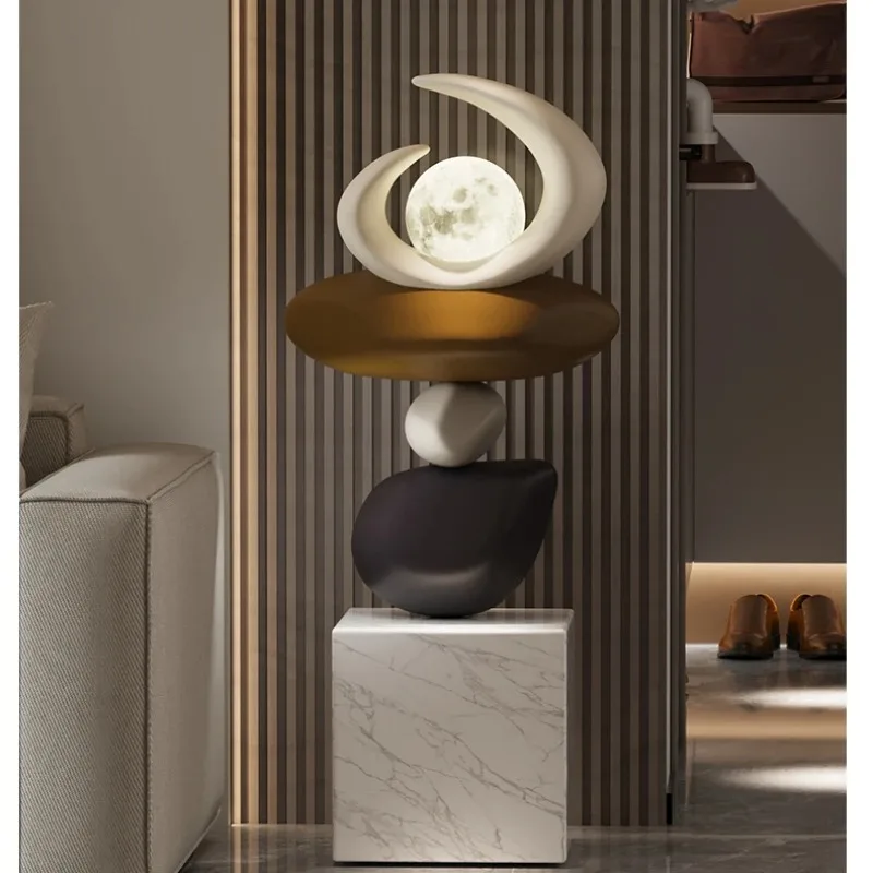 

Large Floor Lamp Living Room Office Decorations Nordic Home Decor Sculptures & Statuette Aesthetic Interior Accessories