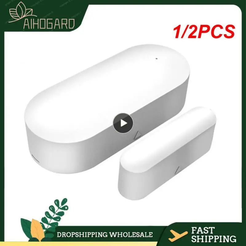 

1/2PCS Window Door Sensor for All 433mhz Wireless Home Alarm Security Smart Gap Sensor to Detect Open Door