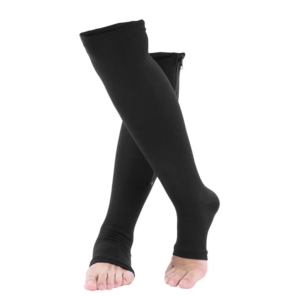

Compression Socks Sports Calf Knee Support Varicose Relief Socks Black L/XL