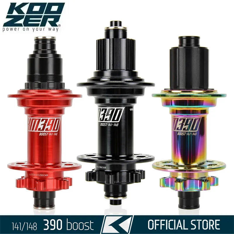 Задняя втулка для велосипеда Koozer XM390 Boost Tpi Heavy XC MTB 28/32 отверстия 6 болтов 5x141 QR 12x148