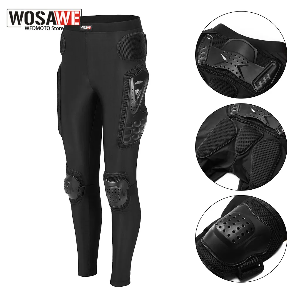 Мужские мотоциклетные брюки WOSAWE защитная Экипировка бриджи для езды на