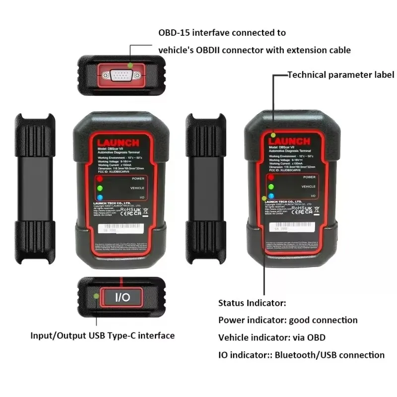 Фото Запуск DBScar VII Pro: сканер CAN FD 4-в-1 для Diagzone/Xpro5/Xdiag/ADS Pro/Launch V+/Prodiag, полное программное обеспечение 1 года в комплекте ‌ №5