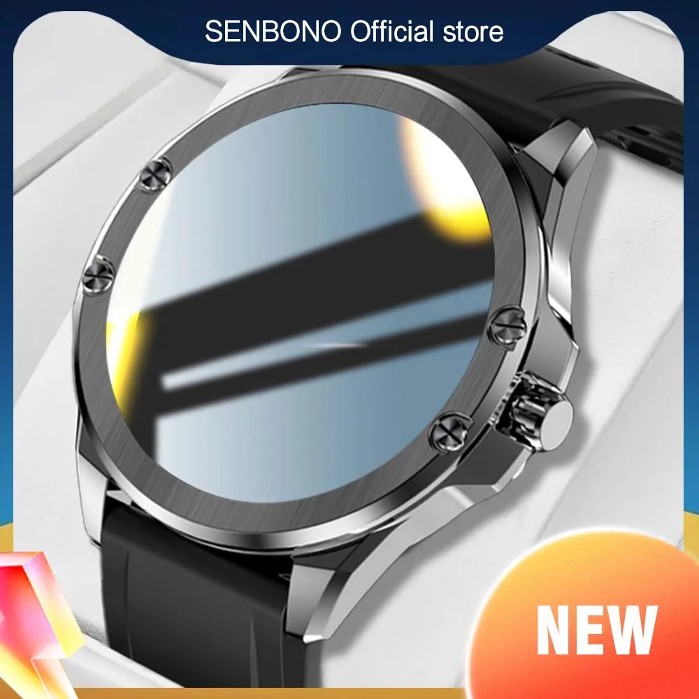 

SENBONO 2022 Men's Smart Watch Waterproof Heart Rate Blood Pressure Monitor Sport Fitness Smartwatch Women Men for Android IOS