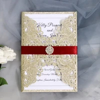 100 pieceslot gold glitter customize printed wedding invitation card luxury 15th birthday baptism crystal invitations ic128