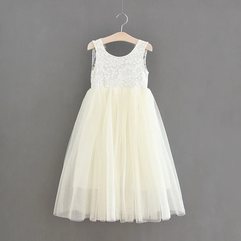 Летнее платье принцессы wd для девочек кружевное плоское Тюлевое пляжное Бохо с