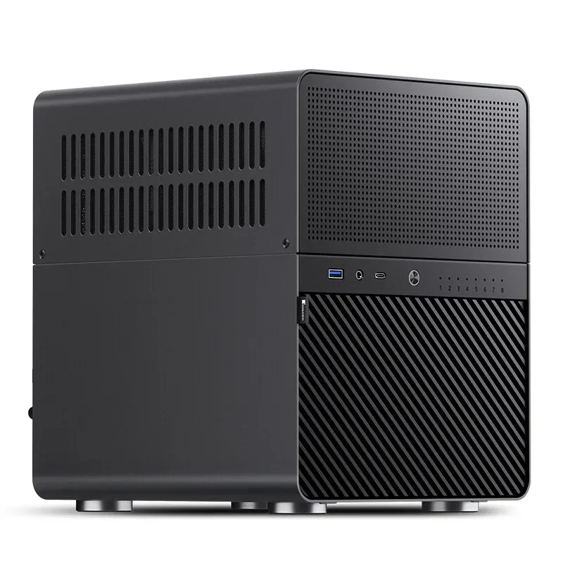 Черный корпус NAS JONSBO N3 — материнская плата ITX алюминиевый блок питания SFX