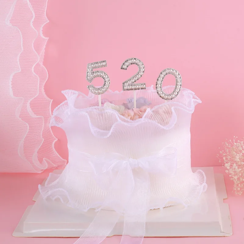 Украшение для торта с жемчугом на День Св. Валентина украшение в виде любимой