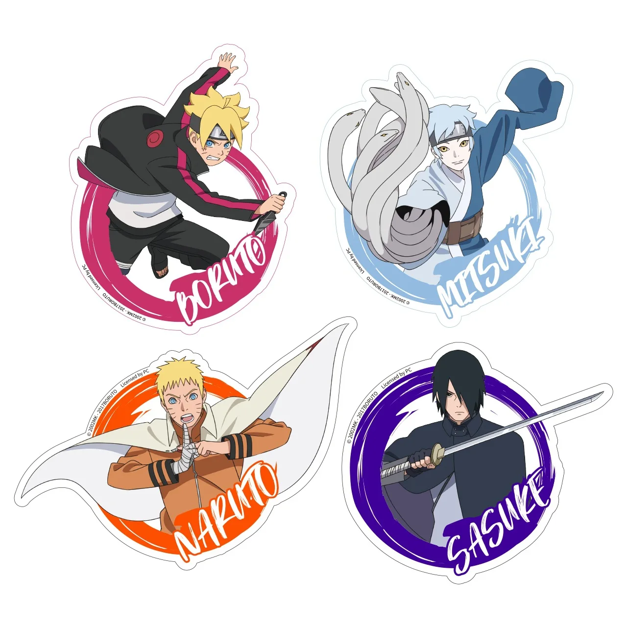 

Brdwn BORUTO NARUTO NEXT GENERATIONS Mitsuki Uchiha Sasuke Official Authorization Cosplay Stickers Paster Car Sticker