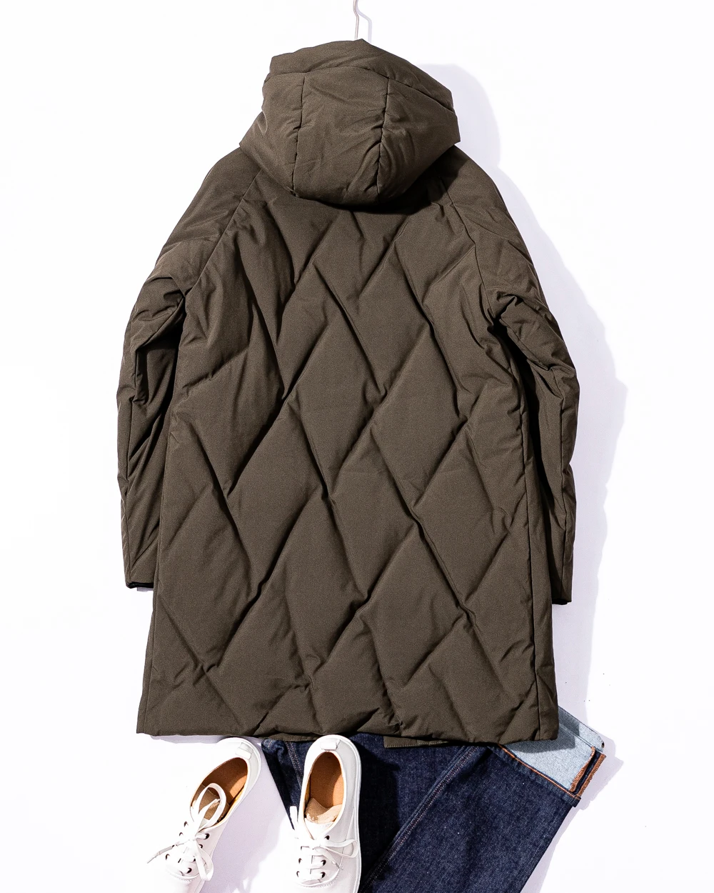 2022 New Fashion Man Duck Down Coat Padded Jacket Warm Parkas for Male Winter Clothing Hooded Outerwear Army Green 2XL 3XL XXXL