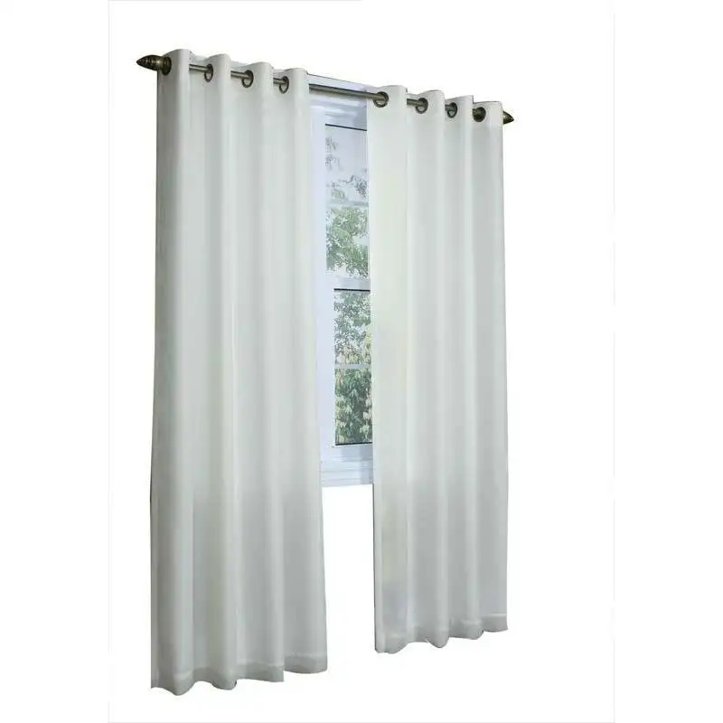 

Elegant Thermavoile Rhapsody 10 x 95 Inches Ivory Lined Grommet Window Panel