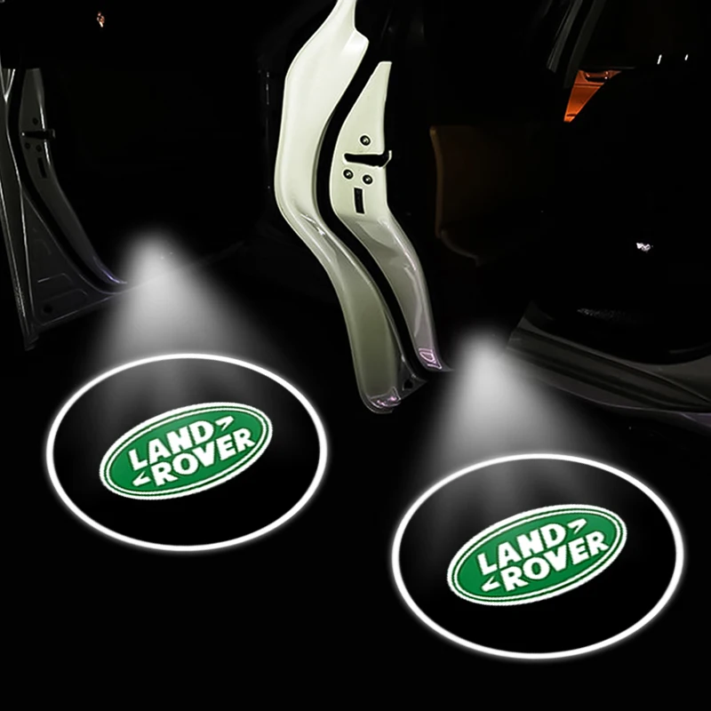 

1/2pcs Car Door Welcome Light LED Projection Logo Badge Decor Lamp Accessories For Land Rover Range Freelander Discovery Sport