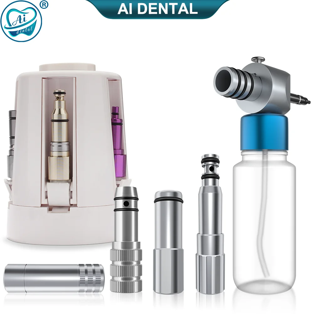 

Dental Maintenance AI-EC-LS Oil Tools Contra Angle High Speed Handpiece Nozzle Adapter With 5 types Oil Lubricator