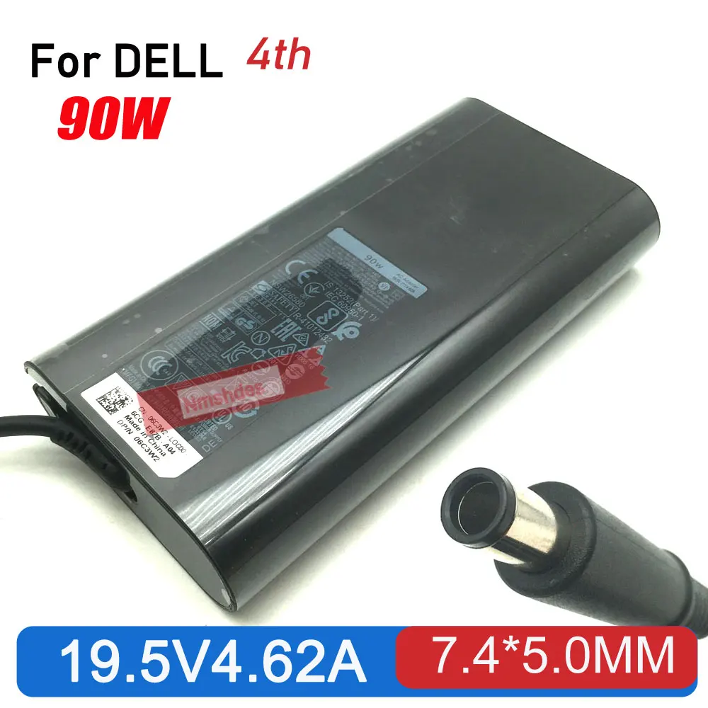 Фото Оригинальный адаптер переменного тока 90 Вт для Dell Inspiron Y4M8K 0Y4M8K, зарядное устройство для ноутбука, шнур питания 19,5 В, 4,62 А, PA10 №1
