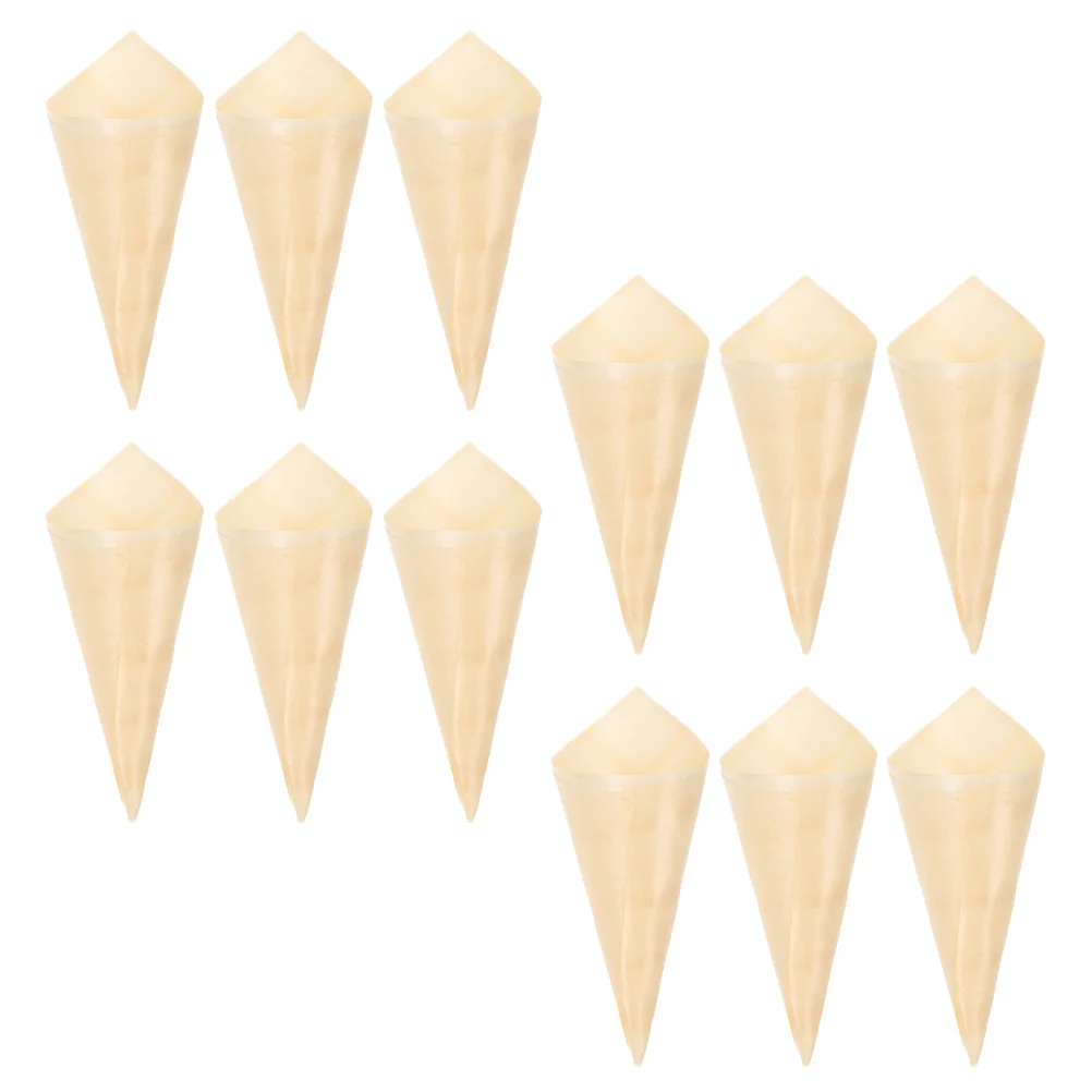 

Cones Cone Wood Charcuterie Wooden Ice Cream Candy Party Disposable French Holder Wedding Holders Waffle Appetizer Fries Serving