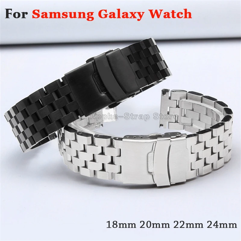 

Universal Steel Watch Band For Amazfit Watch Stainless Steel Watch Strap For Galaxy Watch 3 Active 2 Huawei Watch 18 20 22 24mm