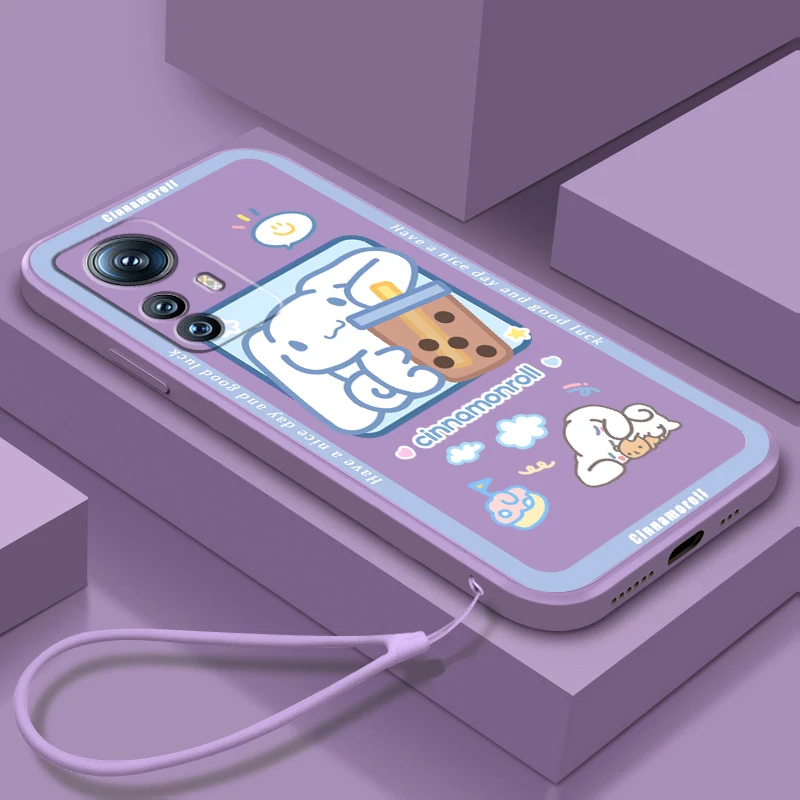 

Phone Case For Xiaomi Mi 12T 12S 12 12X 11i 11T 11 10 10S 10T Pro Lite Ultra 5G Kulomi Cinnamoroll Cute Art Liquid Rope Funda