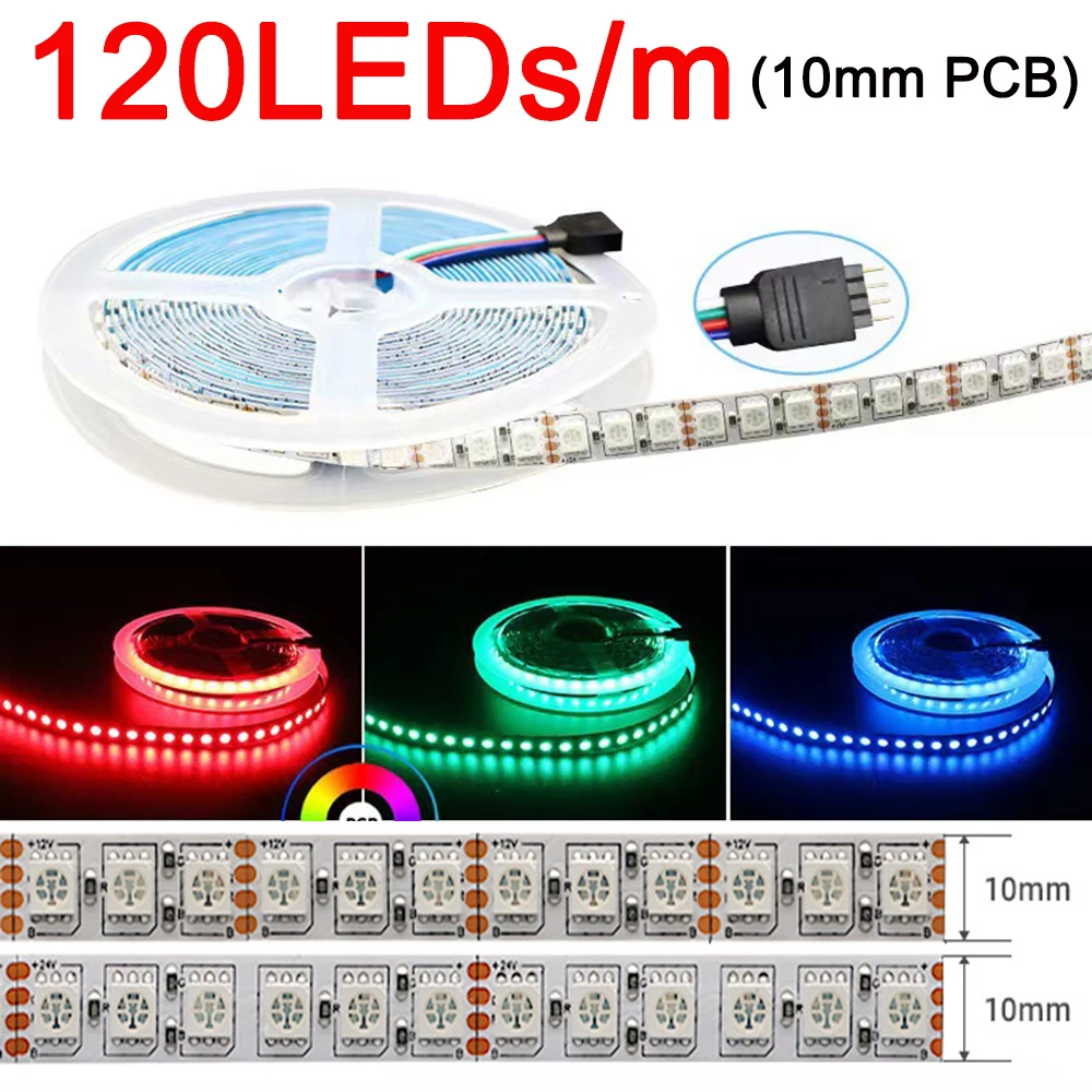 RGB светодиодная лента veromount 5м 12/24В SMD 5050