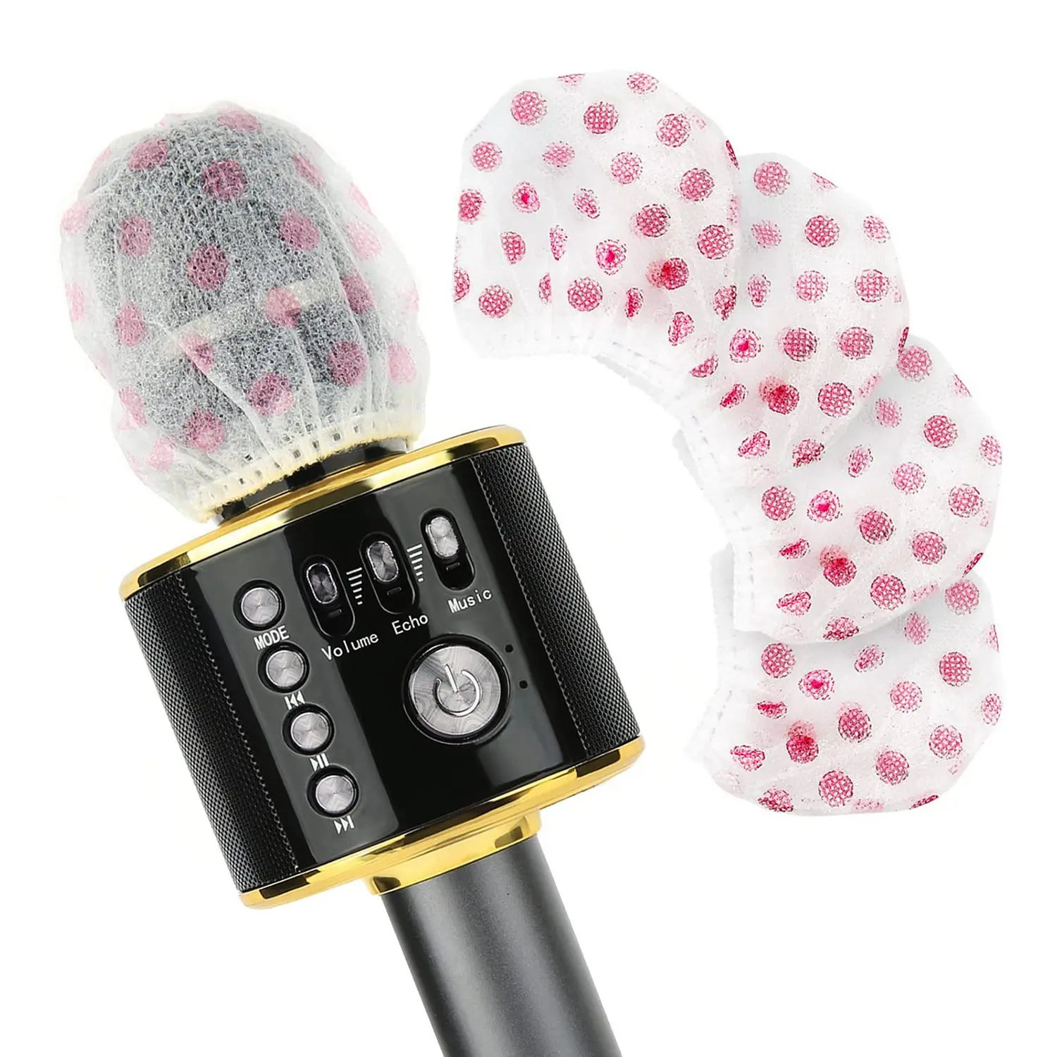 

200 Pcs Disposable Microphone Covers - Non-Woven Handheld Protective Karaoke Mic Windscreen & Microphone Filters Covers
