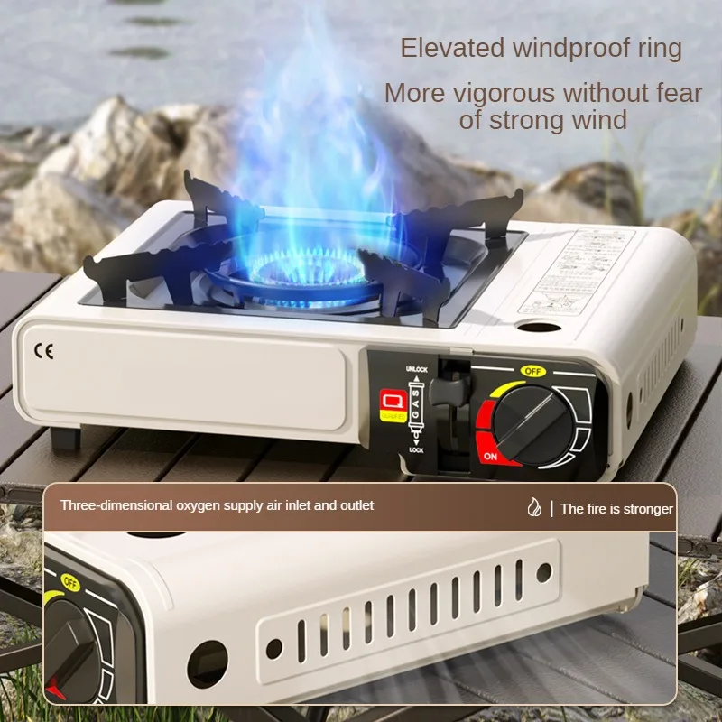 

High quality beautiful appearance low price portable double burner butane small portable gas stove with cylinder