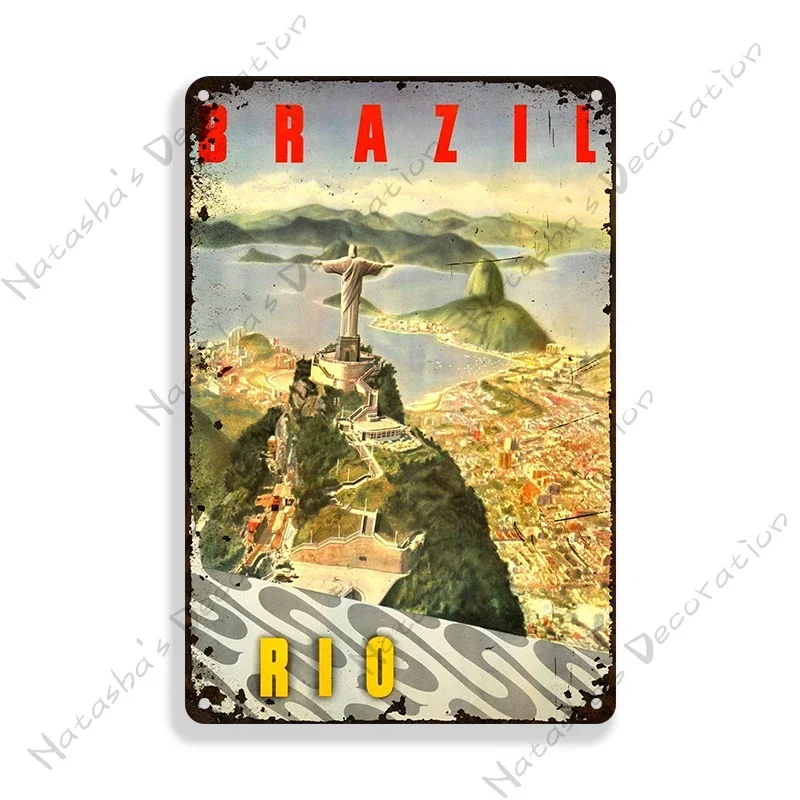 

Винтажный металлический постер Бразилия