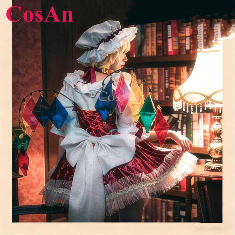 Фото CosAn Game Touhou Project Flandre Scarlet костюмы для косплея модное милое изящное торжественное платье Хэллоуин вечерние одежда для ролевых игр №5