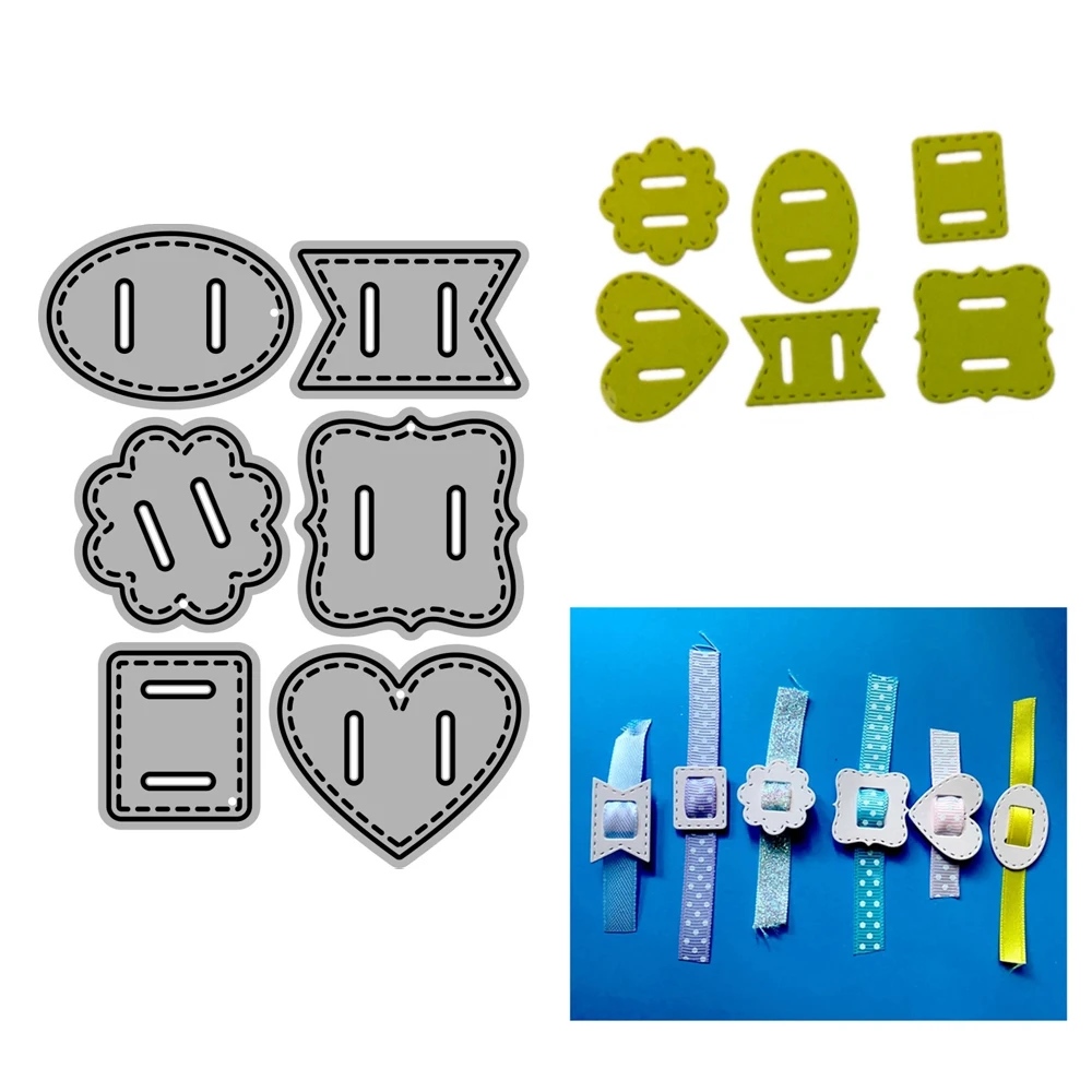 2023 AliliArts металлические режущие штампы Лента Пряжка Сделай Сам Скрапбукинг Фотоальбом декоративное тиснение бумажная карта ремесла штамп