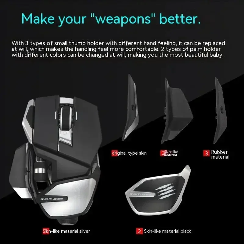 Беспроводная Bluetooth-мышь MAD CATZ RAT.DWS игровая мышь с низкой задержкой перезаряжаемая