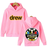 drew brand hoodies sweatshirts boys girls fashion red black gray pink autumn winter fleece hip hop hoody childrens clothing
