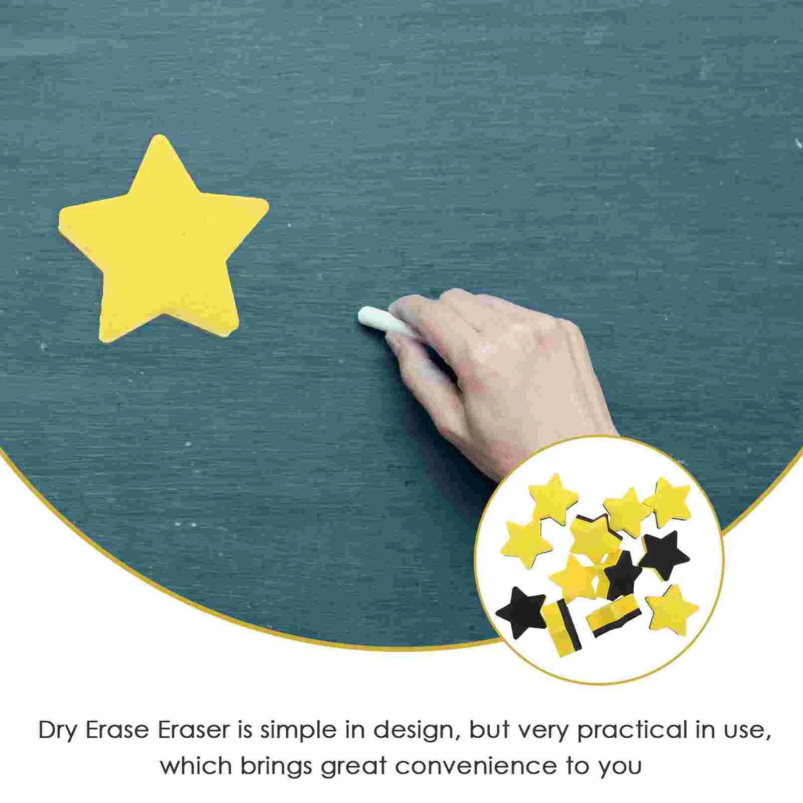 

12 Pcs Pentagram Eraser Magnetic Chalkboard Erasers Office Dry Small Felt Cloth Kids Whiteboard Student Use