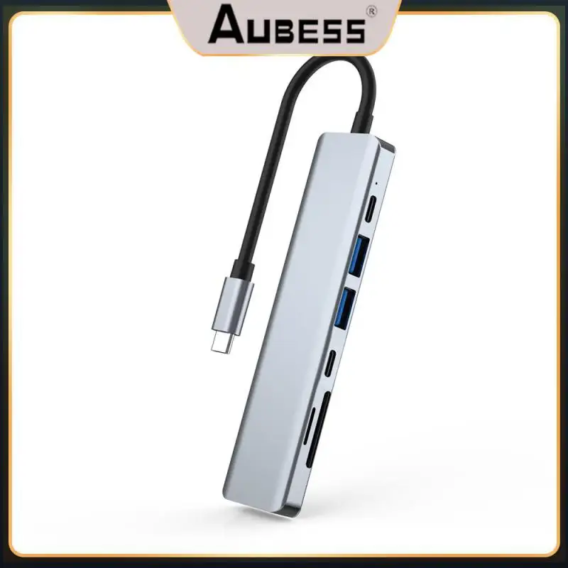 

Supports Simultaneous Tf/sd Reading Usb Hub Usb3.0 Efficient File Transfer Adapter Port Frosted Texture 7-port Expansion