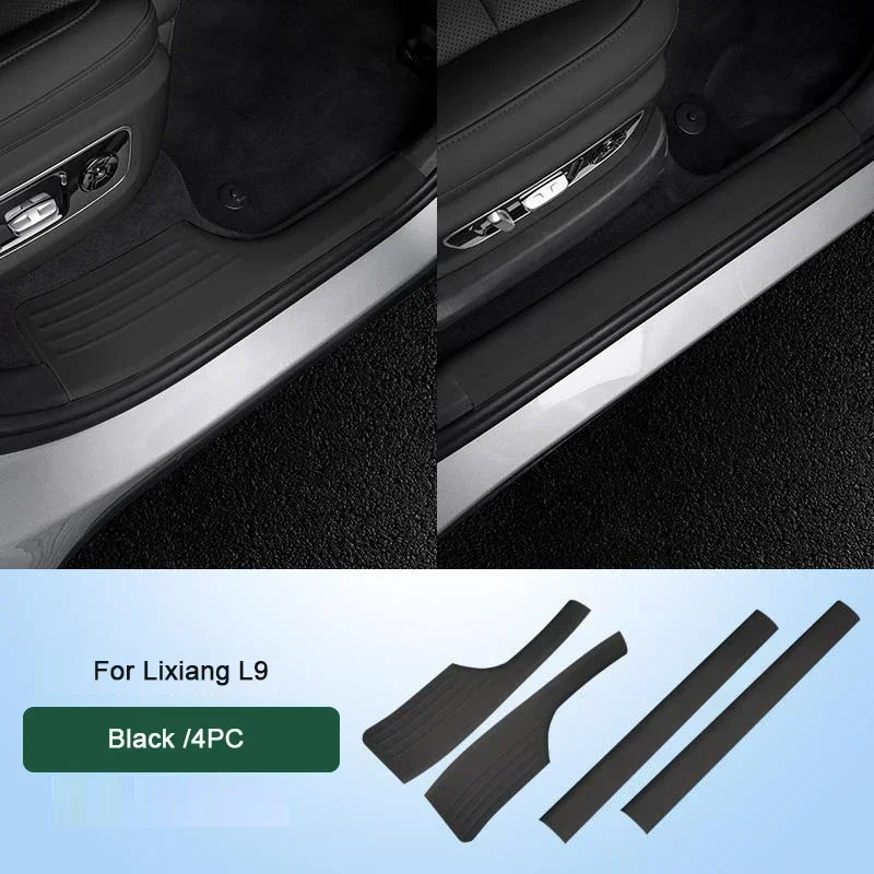 Наклейка на порог автомобиля для Li LiXiang L6 L7 L8 L9 2022 2023 2024, кожаная защитная наклейка на дверь автомобиля для Lixiang