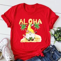 aloha graphic tees kawaii hawaiian woman tshirts gnome shirts women vintage aloha aesthetic tops tees plus fashion l