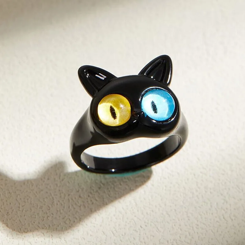 

Cute Smile Frog Resin Rings For Women Girls Funny Cartoon Large-eyed Owl Creative Lovely Friendship Ring Party Gifts Jewelry