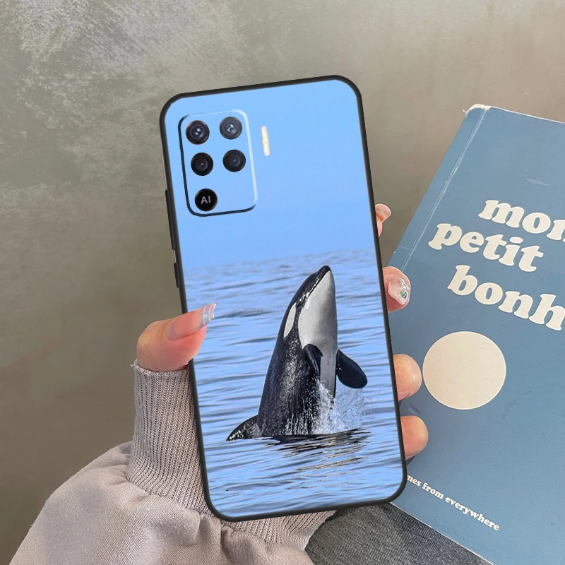 Чехол Killer Whale Orca для Oppo A98 A78 A79 A18 A38 A58 A40 A60 A80 A16 A76 A96 A15 A74 A94 A54 A17 A77 Cover