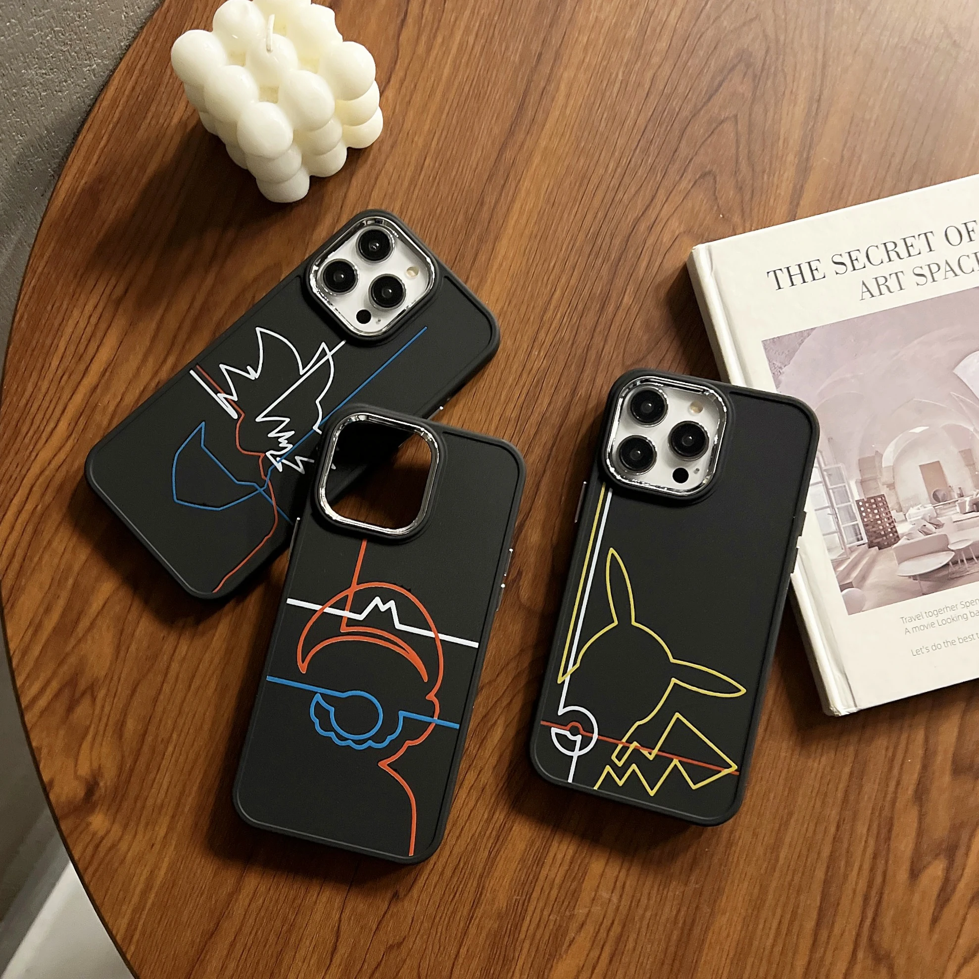 

Japan Simple line doodl Soft Case For iPhone 14 Pro Max 14 Plus 13 12 11 XS XR X Xs Max Luxury Bling Shockproof Silicone Cover