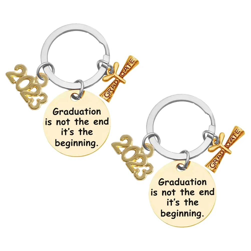 

Set Graduation Party Favors 2023 Key Holder Bag Pendant Hanging Decor Inspirational Ring